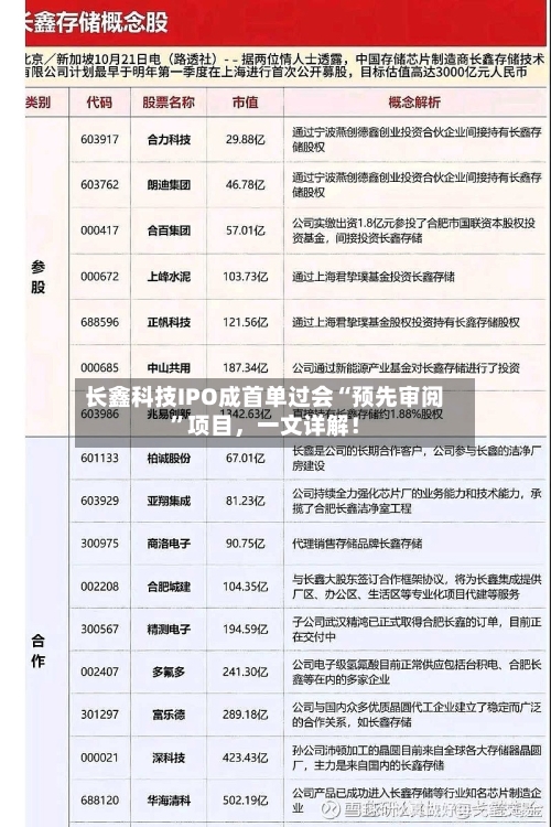 长鑫科技IPO成首单过会“预先审阅”项目，一文详解！-第3张图片