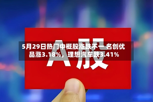 5月29日热门中概股涨跌不一 名创优品涨3.18%，理想汽车跌3.41%-第3张图片